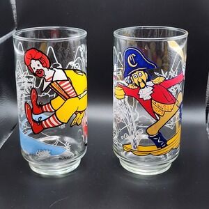McDonalds RARE Vintage 1977 Collector's Series Ronald McDonald Capt Hook Glass